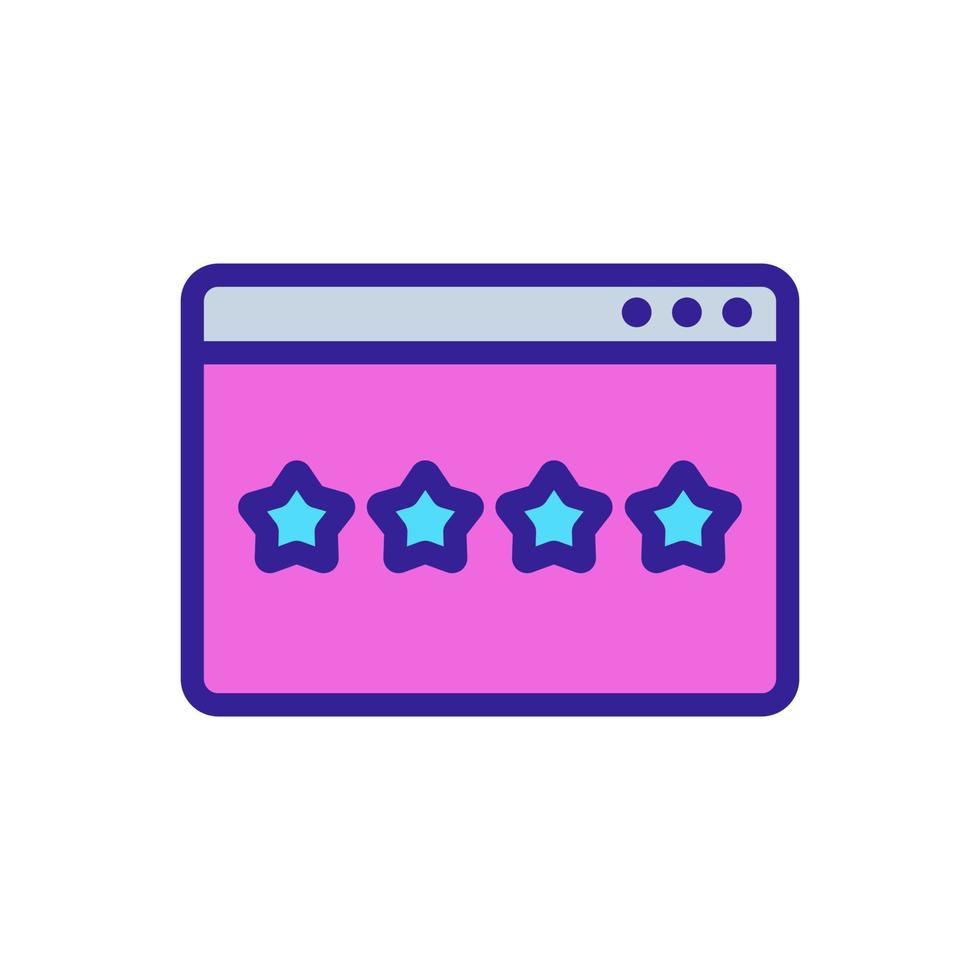positive review icon vector. Isolated contour symbol illustration vector