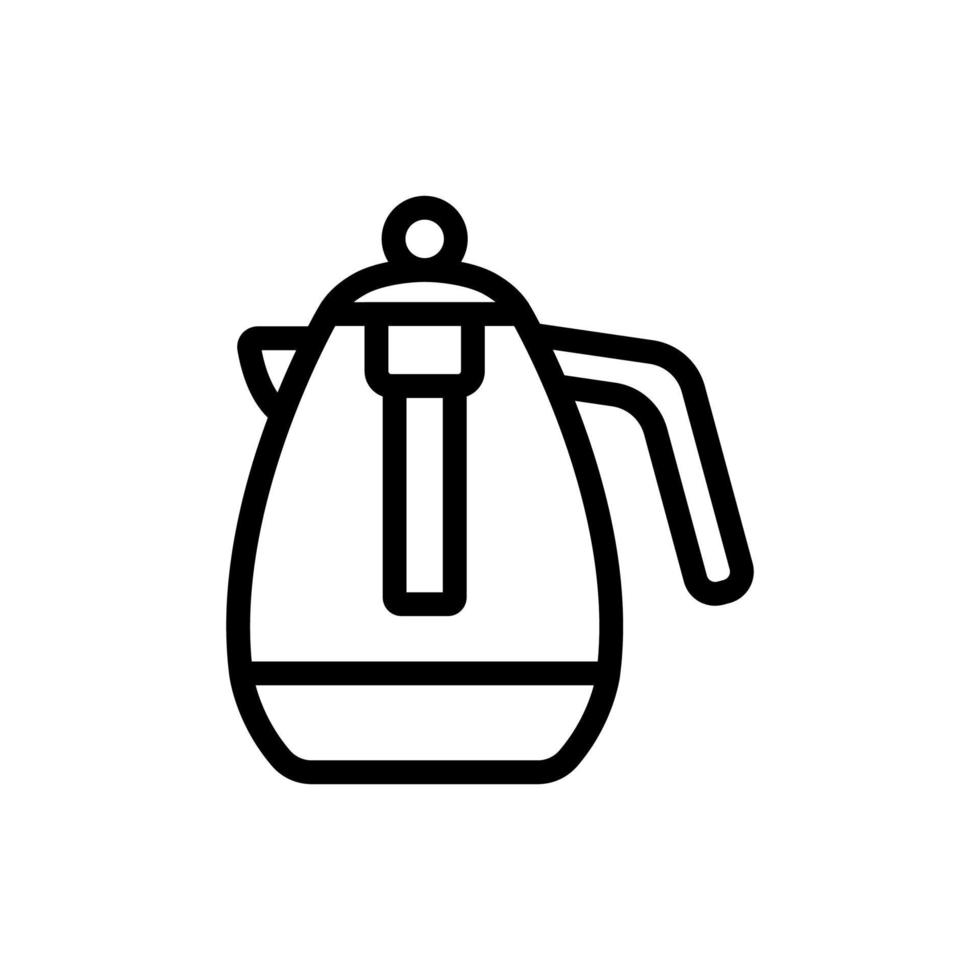 electric kettle with press icon vector outline illustration