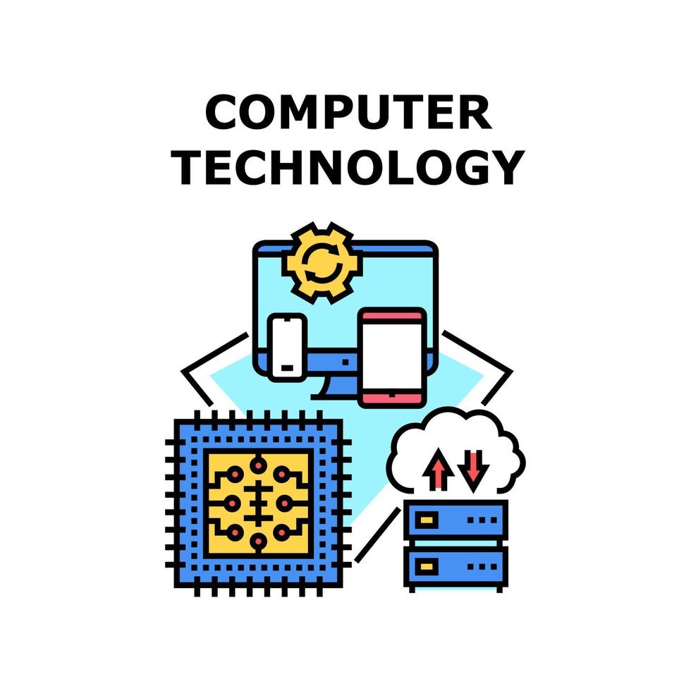 Computer Technology icon vector illustration