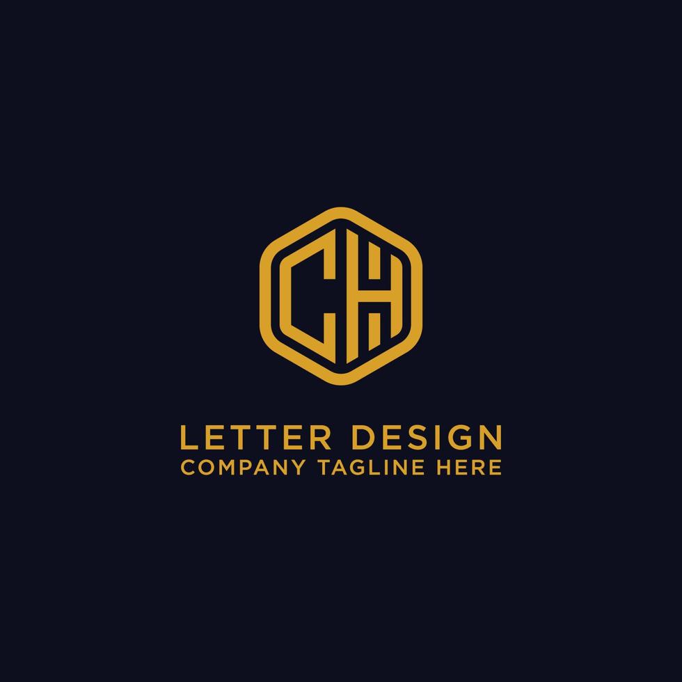 logo design inspiration for companies from the initial letters of the CH logo icon. -Vector vector