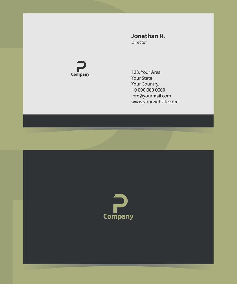 plantilla gratuita de tarjeta de visita moderna y simple, plantilla de tarjeta de visita de diseño minimalista y elegante vector