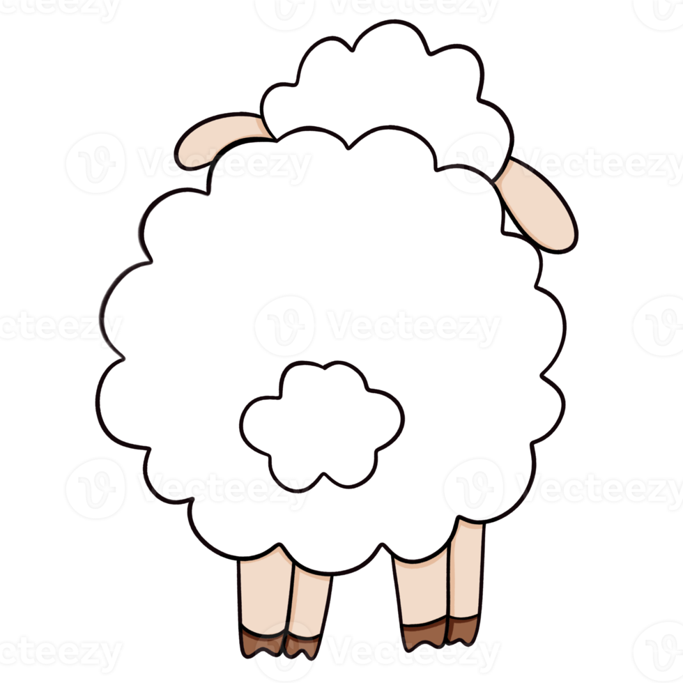 Free Cute sheep cartoon design character 11995320 PNG with Transparent
