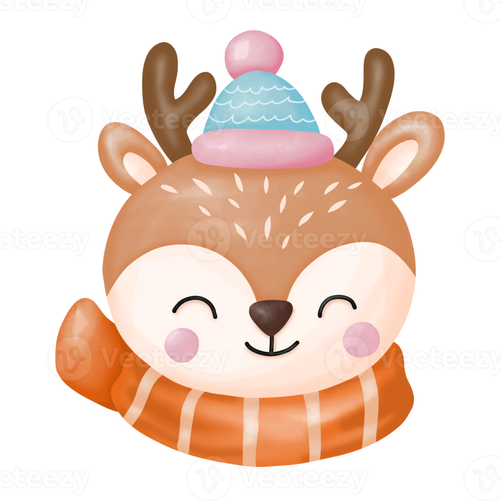 winter dieren clipart, dieren vrolijk kerstfeest png