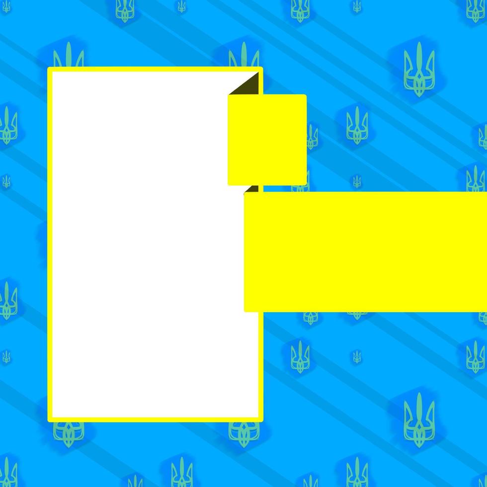 Download template twibbon untuk perayaan hari kemerdekaan ukraina dengan warna bendera ukraina vector