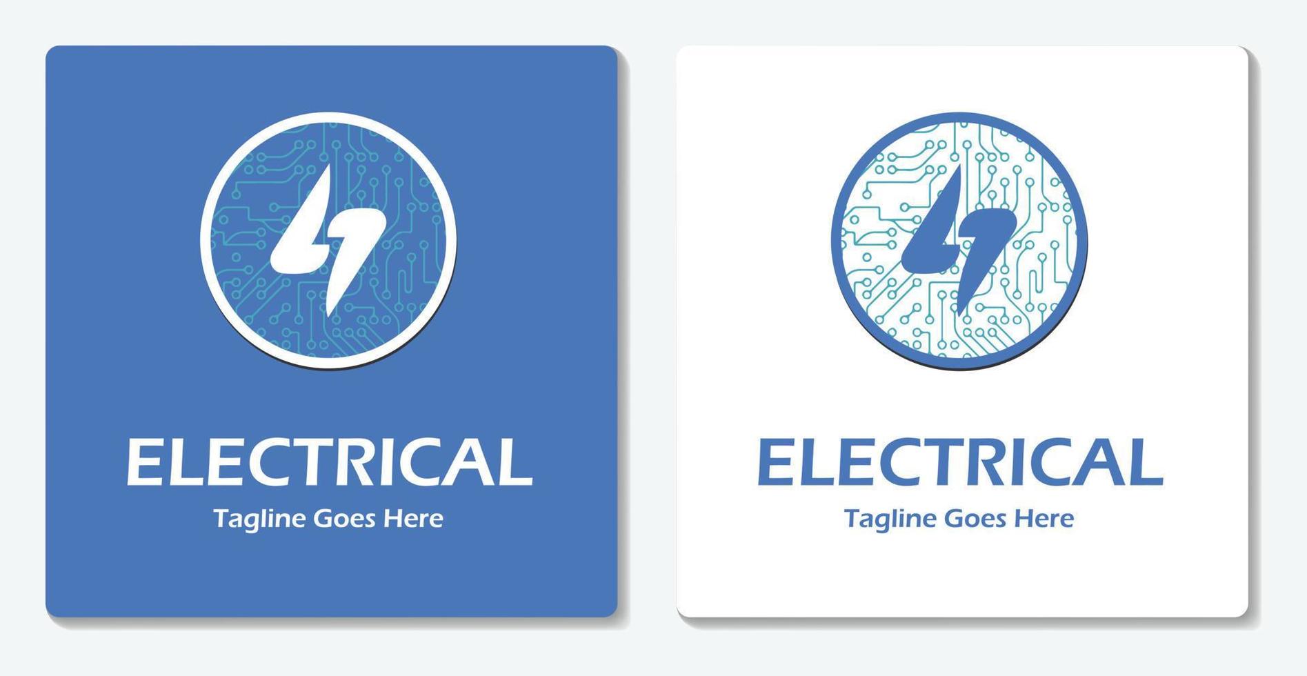 trueno eléctrico logo icono vector diseño plano