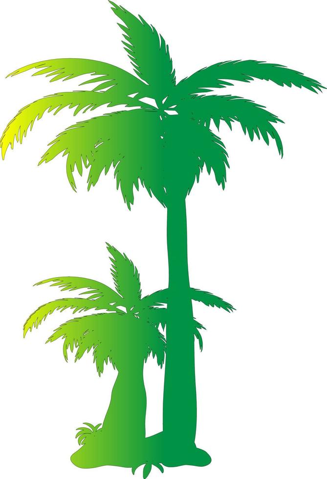 palmeras con gradiente. vector