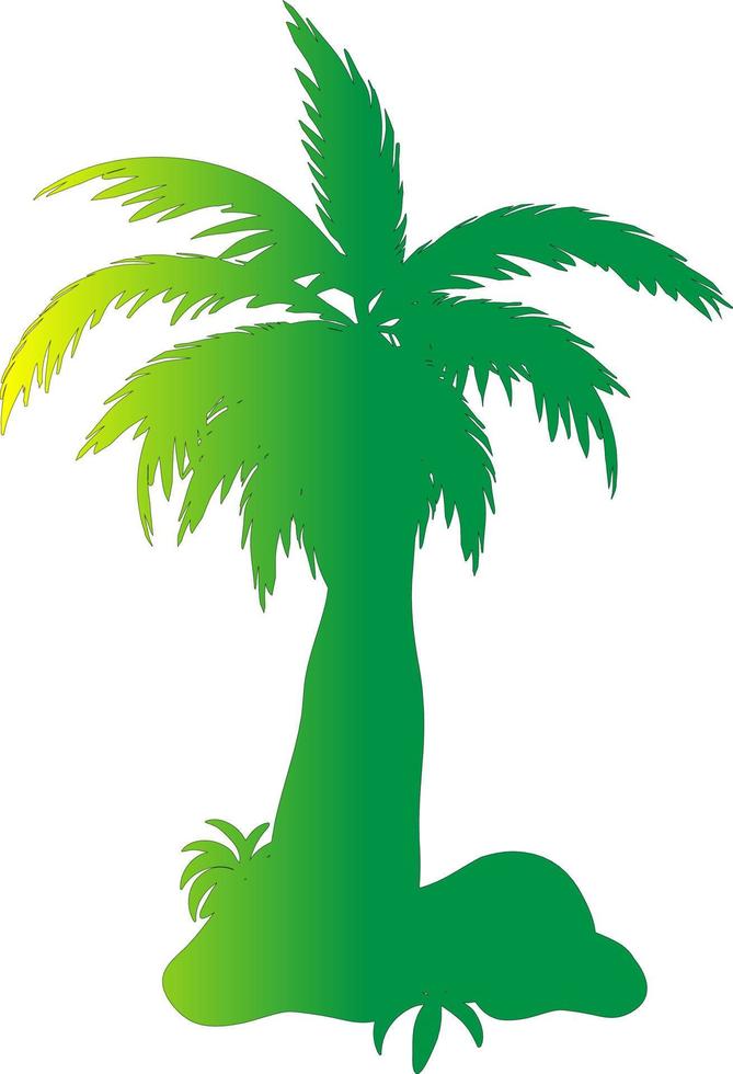 Palm trees with gradient. vector