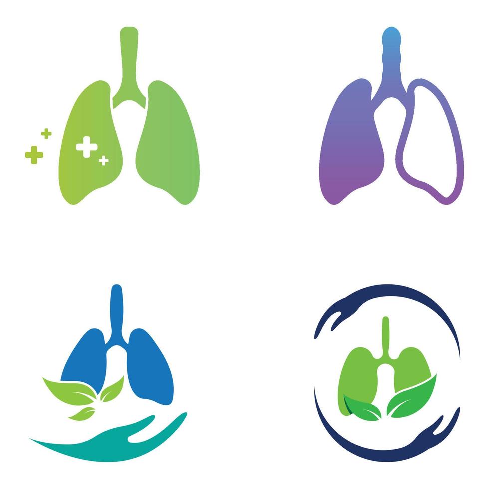 lungs health logo vector