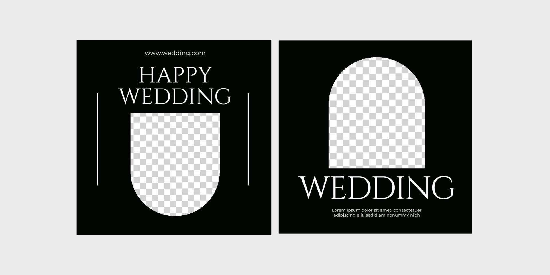 Wedding Social Media Post vector
