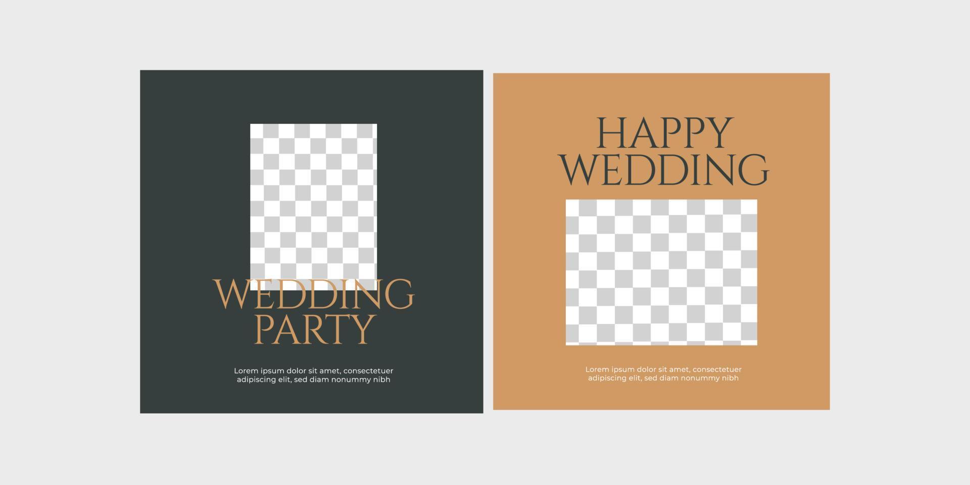 Wedding Social Media Post vector