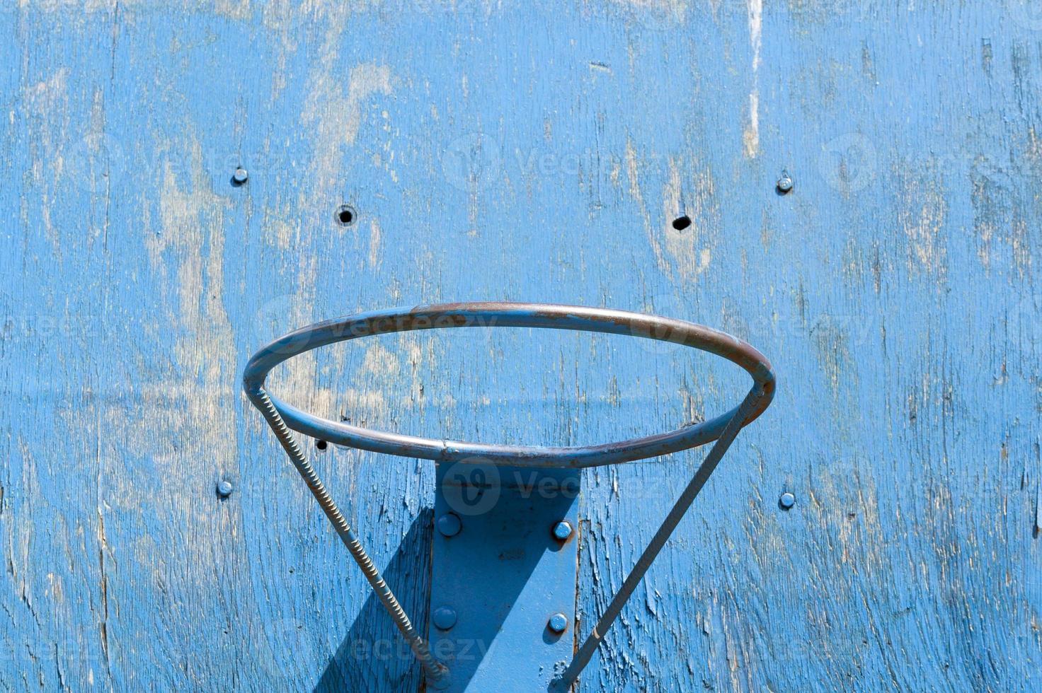 blue basketball ring photo