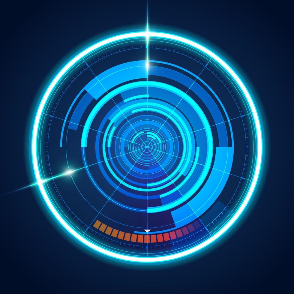 Futuristic circle element vector