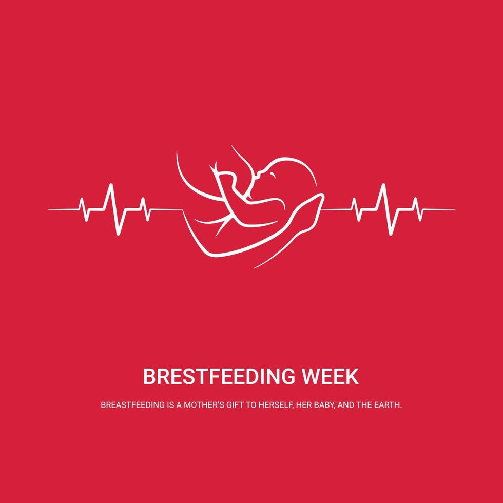Breastfeeding day creative illustration vector