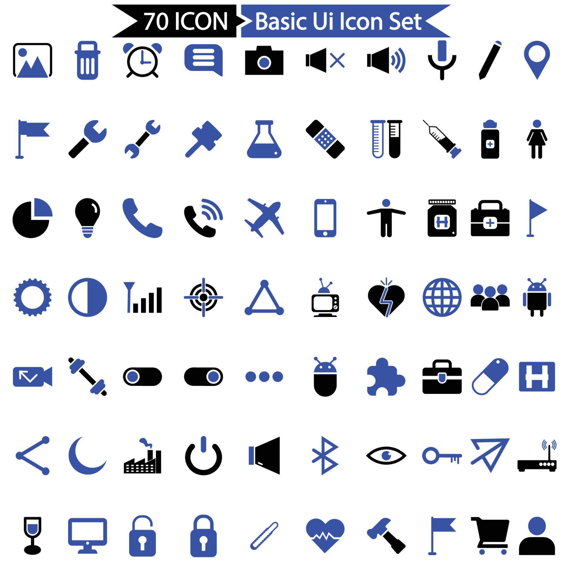 Basic Ui Icon Pack 11995819 Vector Art at Vecteezy