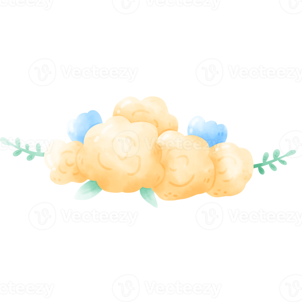 Cute Watercolor flowers png