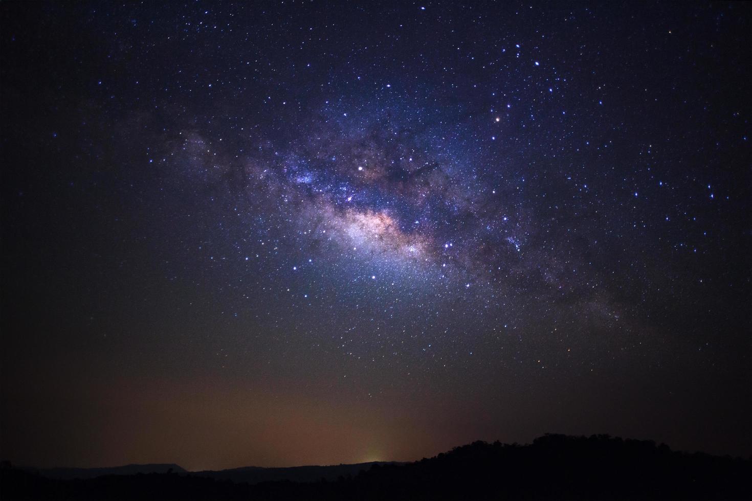 Milky way galaxy with stars and space dust in the universe photo