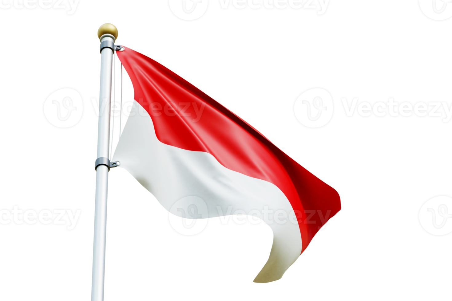 Flag Of indonesia 3d Rendering png