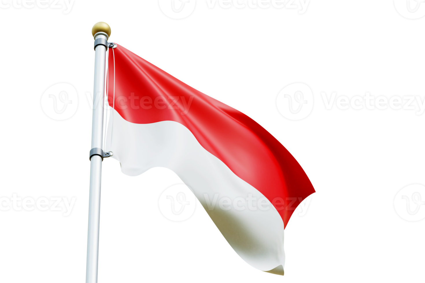 drapeau de l'Indonésie rendu 3d png