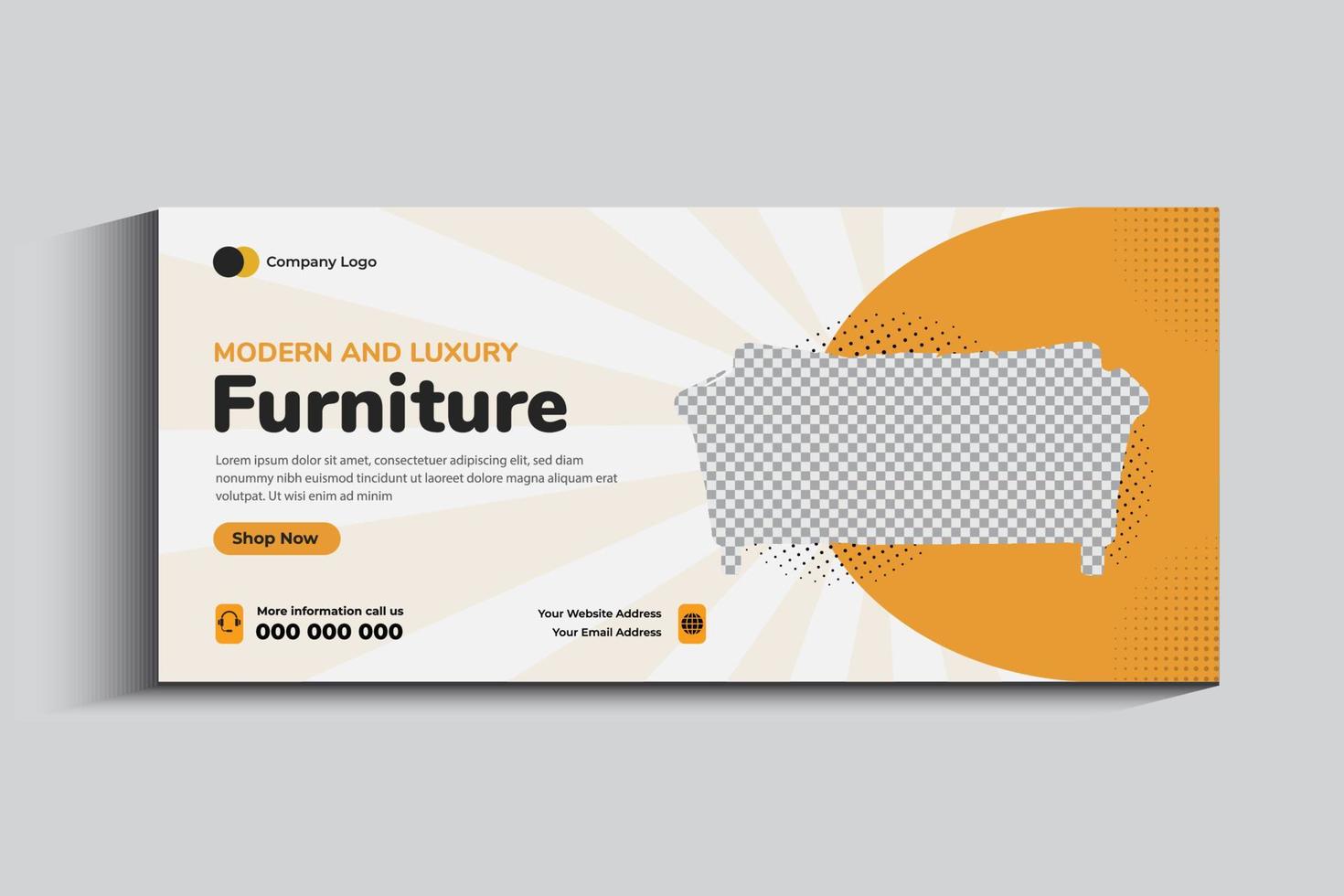 Furniture Cover banner for social media vector