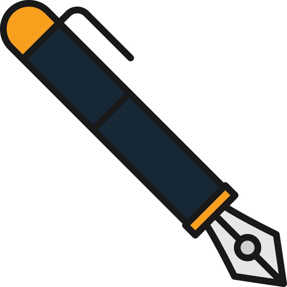 Pen Line Filled vector