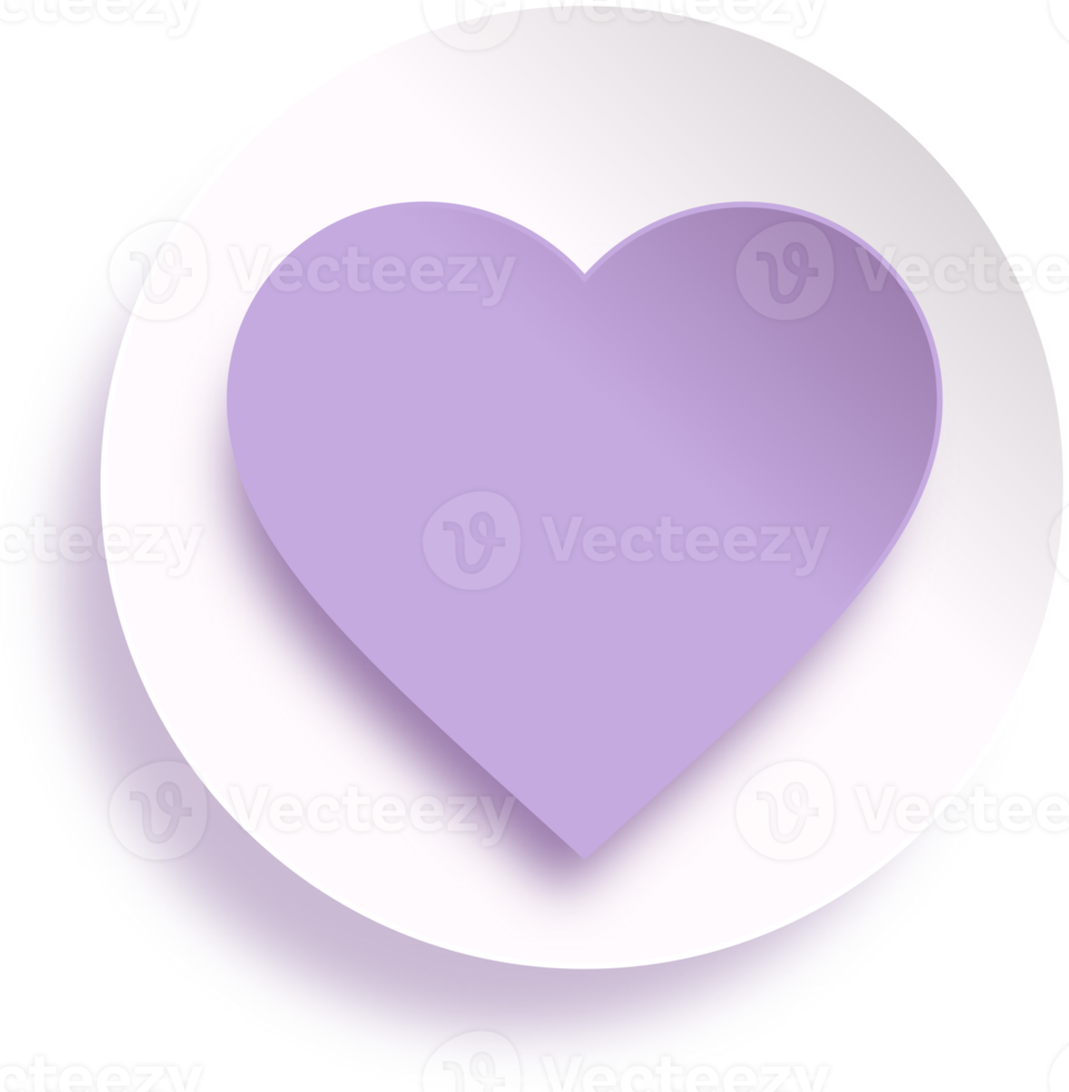 Heart In Circle Button png