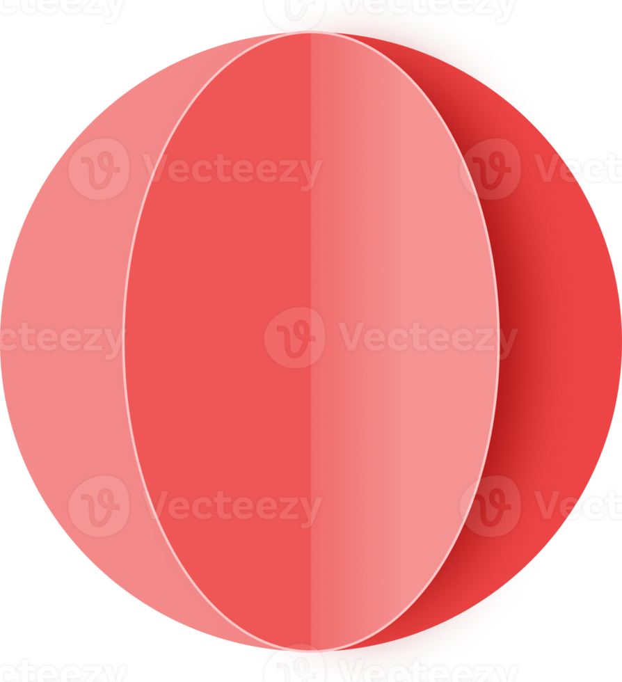 Red Paper Sphere png