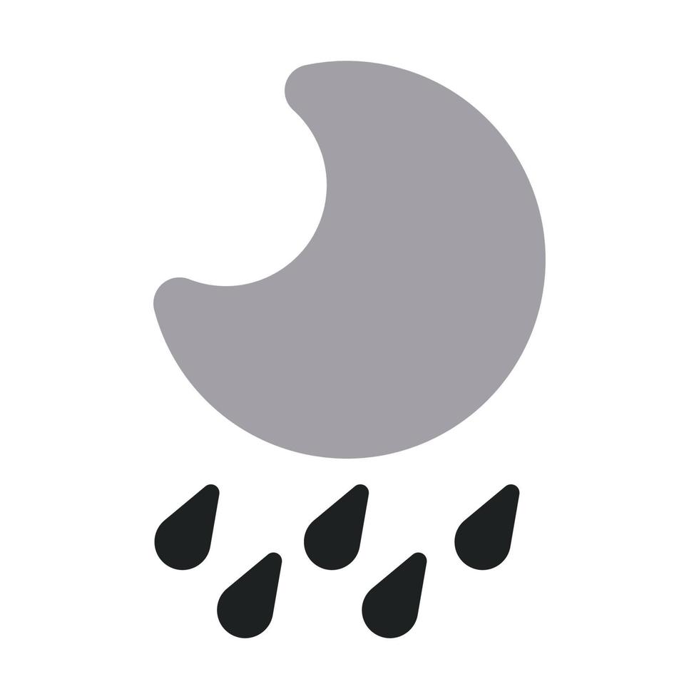 temporada de lluvias con icono de dos tonos vector
