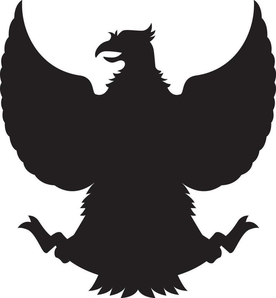 Garuda Pancasila Silhouette Illustration Indonesia 11996092 Vector