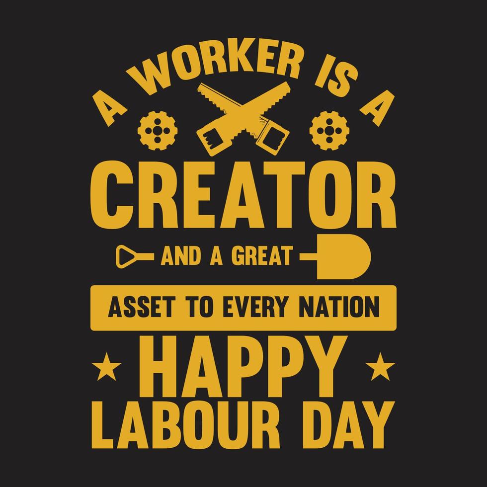 Labor day t shirt design vector