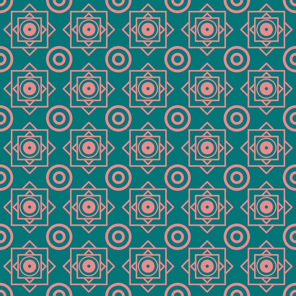 Square and circle seamless pattern, pastel color seamless pattern vector