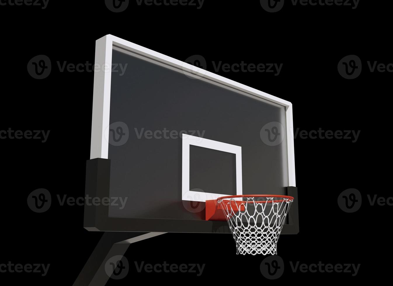 basketball on black background.3d render photo