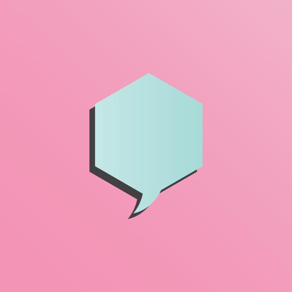 Bubble speech text pink background vector