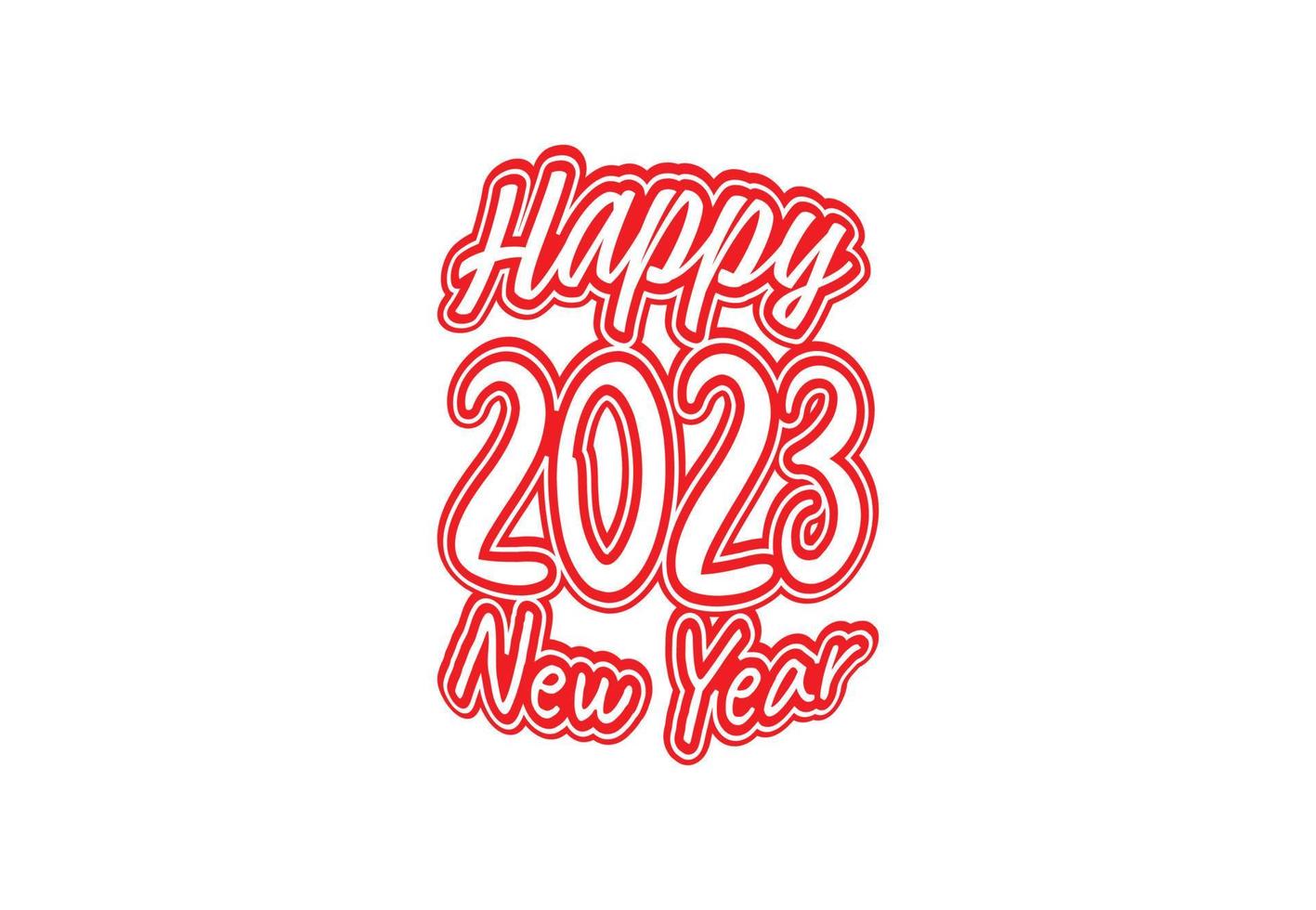 Happy new year 2023 logo, banner, t shirt design template vector
