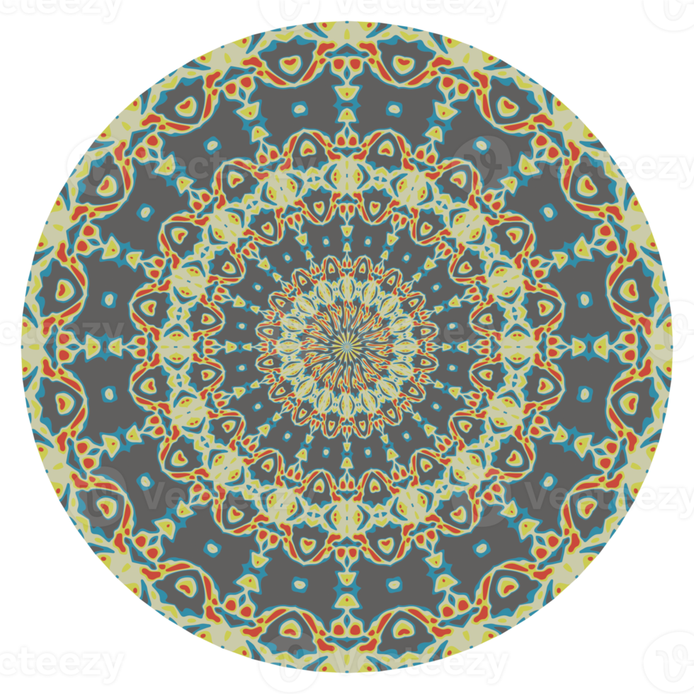 Abstract mandala pattern with circle shape png