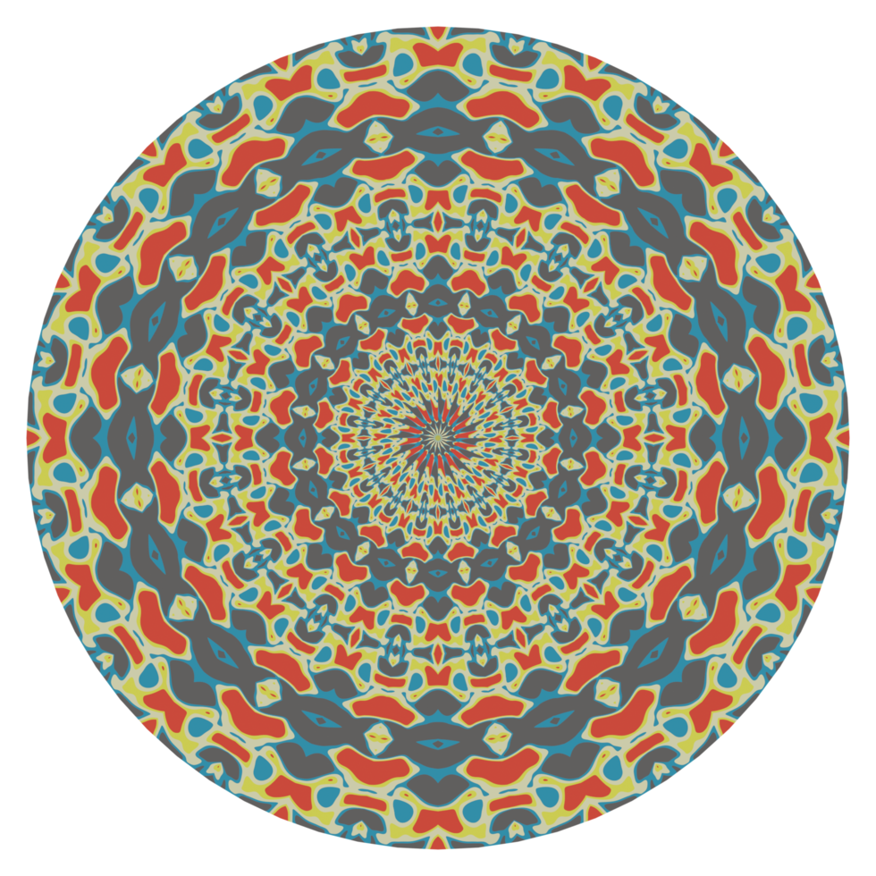 Mandala pattern with round shape png