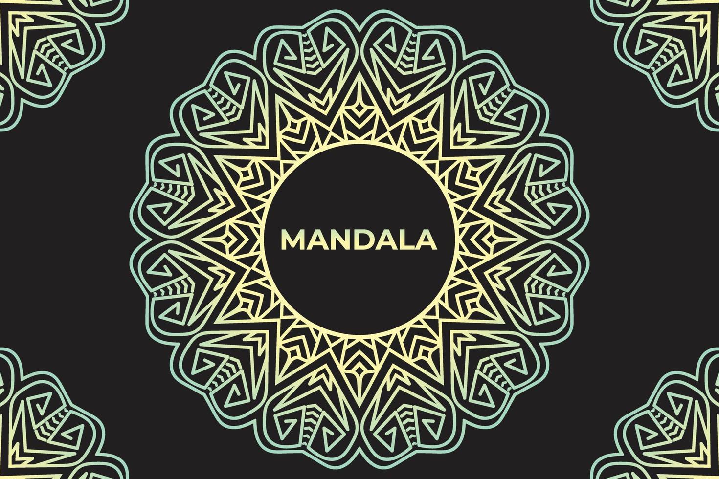 diseño de mandala de marco. diseño de fondo de patrón de mandala. vector