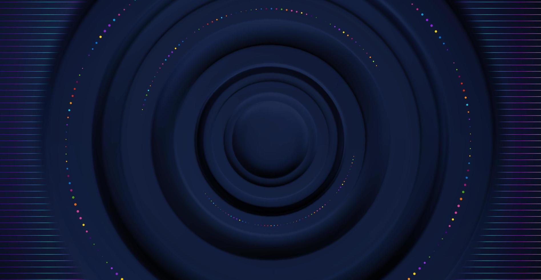 Elegant futuristic background. Abstract background of gradient circles in the form of a sound speaker. vector