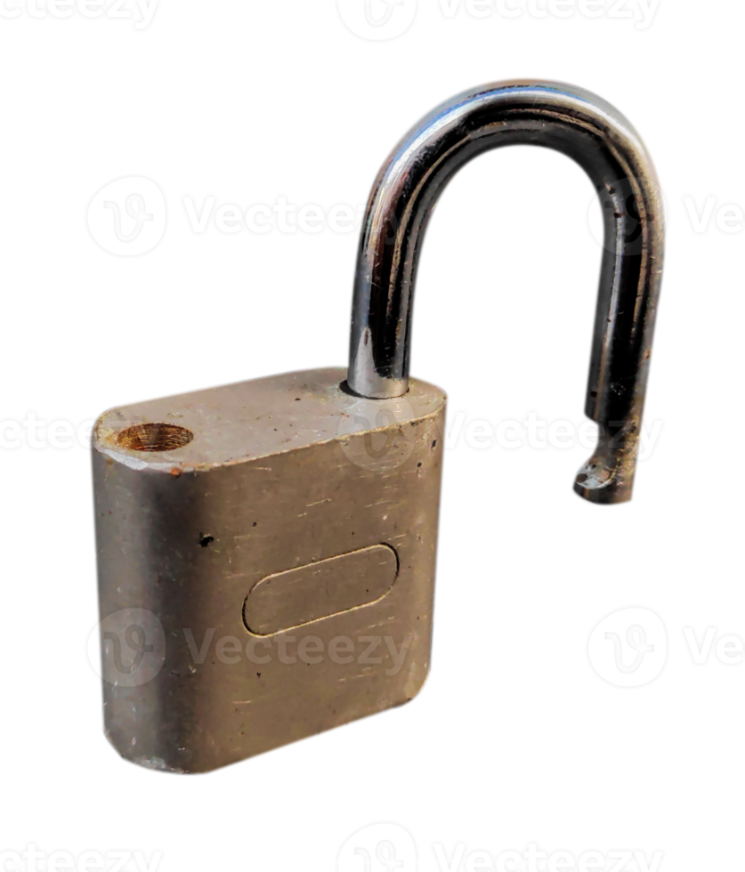 iron padlock isolated with transparant background png