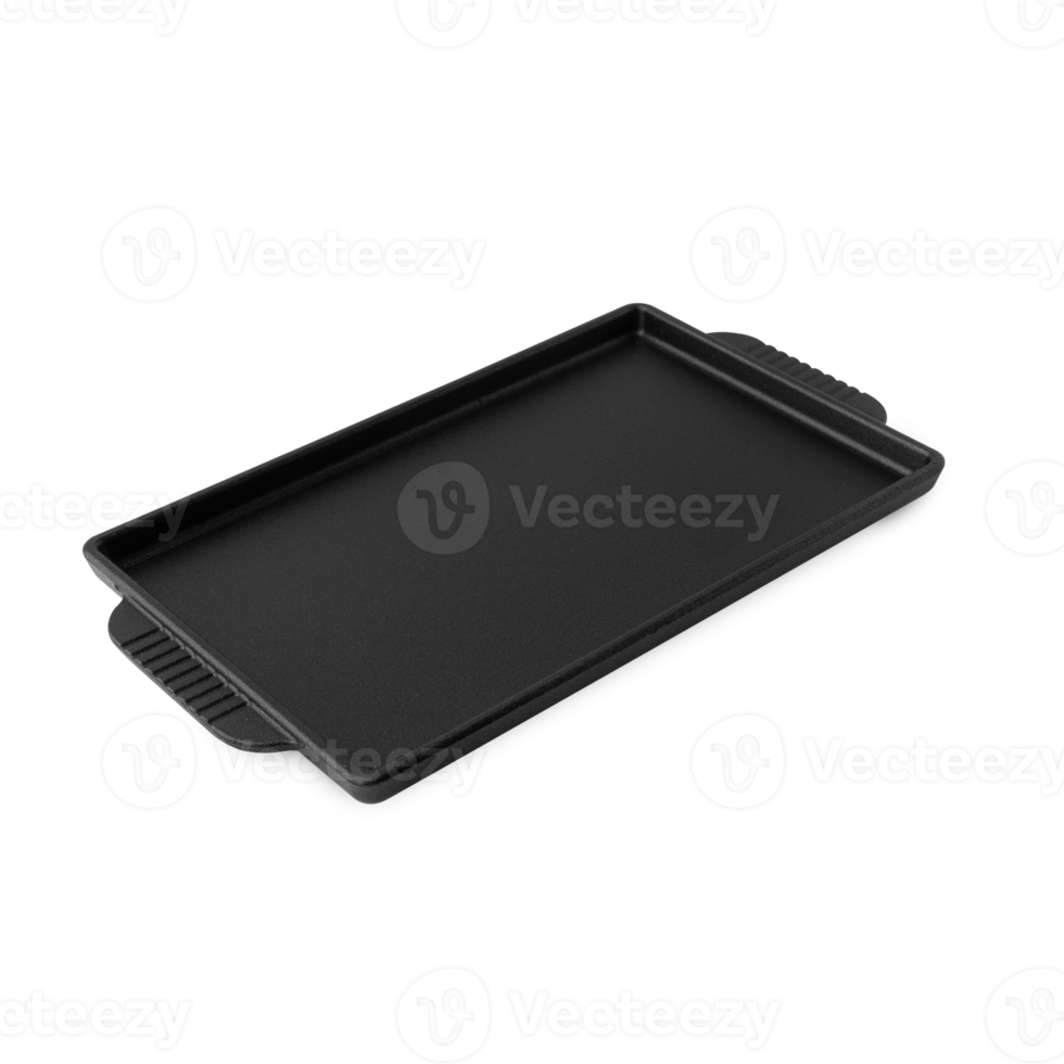 Iron cast grill pan cutout, Png file
