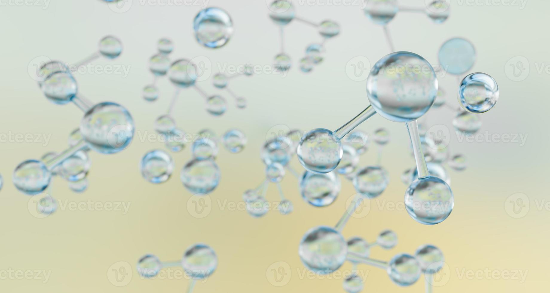3d molecules of water design photo
