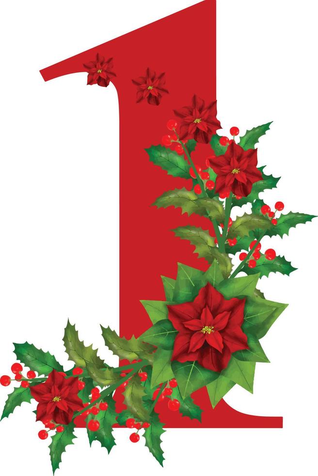 Merry Christmas Number Vector Illustration is perfect for any project packaging, stationery, mugs, bags,  Pillows, T Shirts, invitations etc. whatever you want.