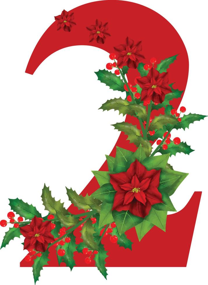 Merry Christmas Number Vector Illustration is perfect for any project packaging, stationery, mugs, bags,  Pillows, T Shirts, invitations etc. whatever you want.