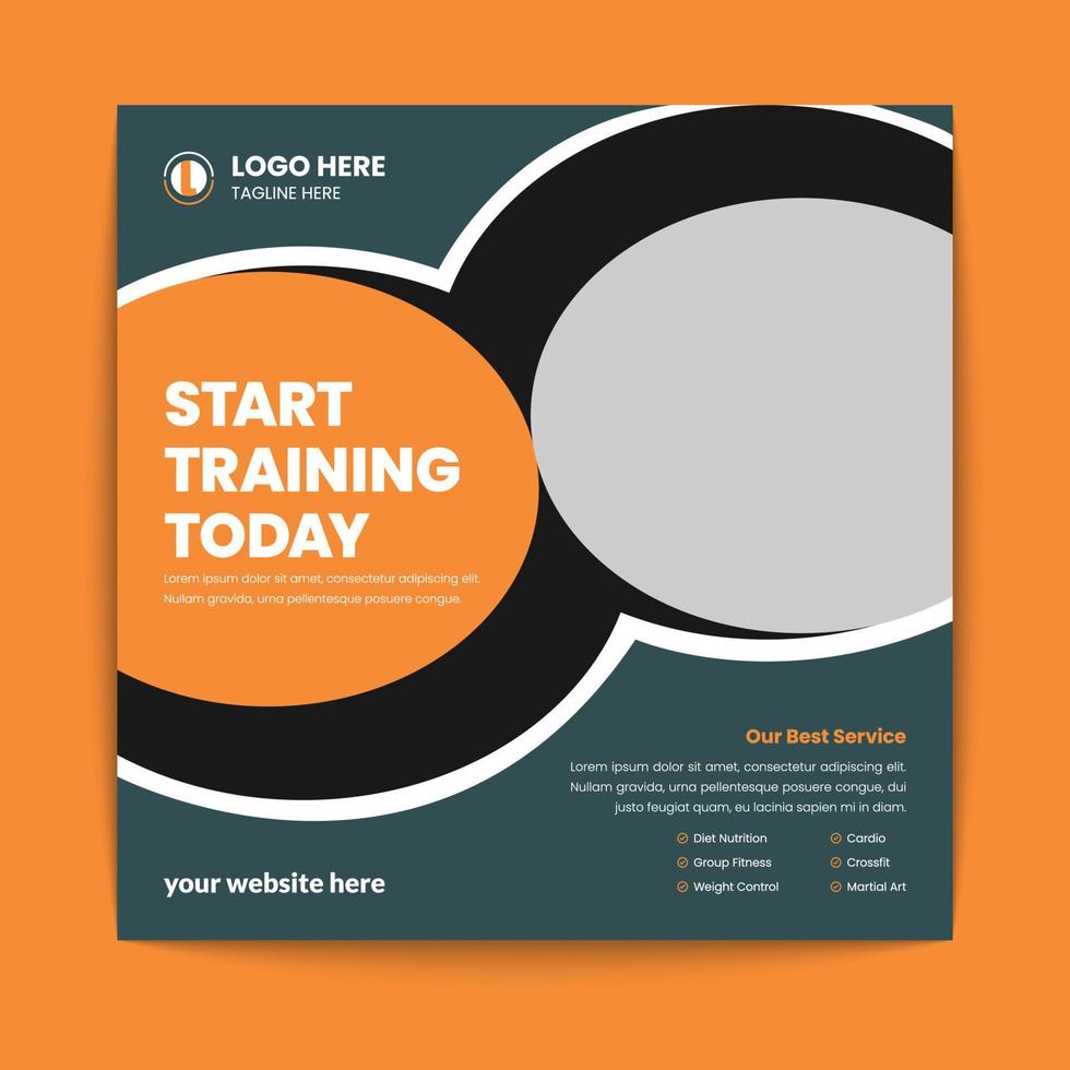 Gym Banner Template vector