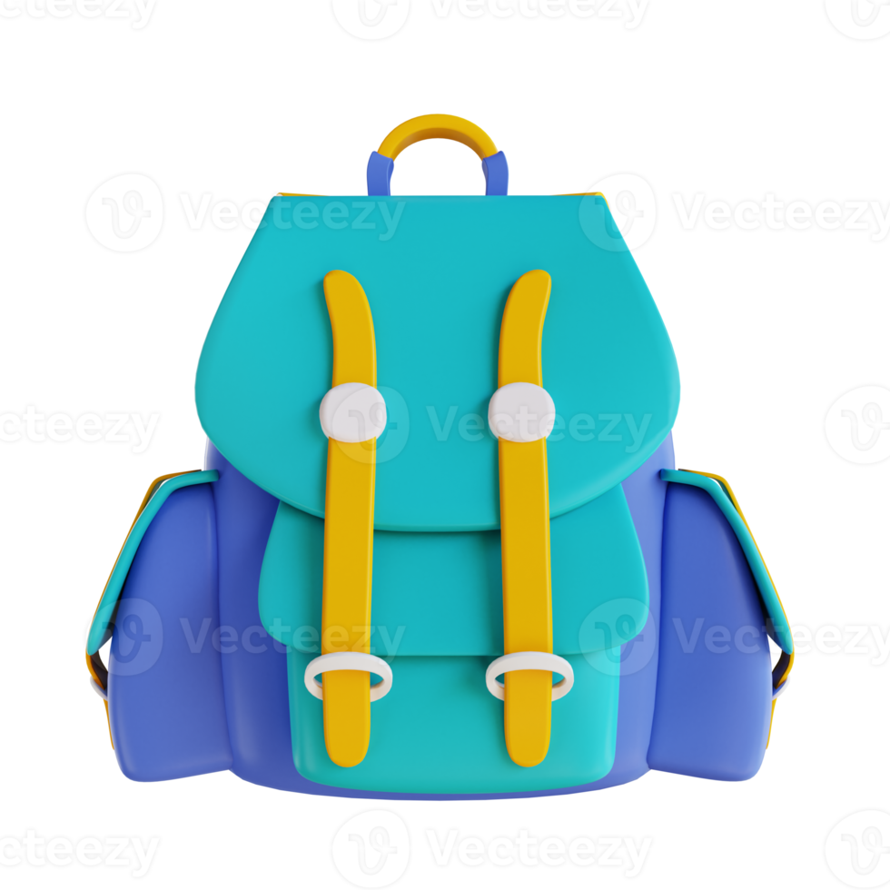 mochila de ilustración 3d png