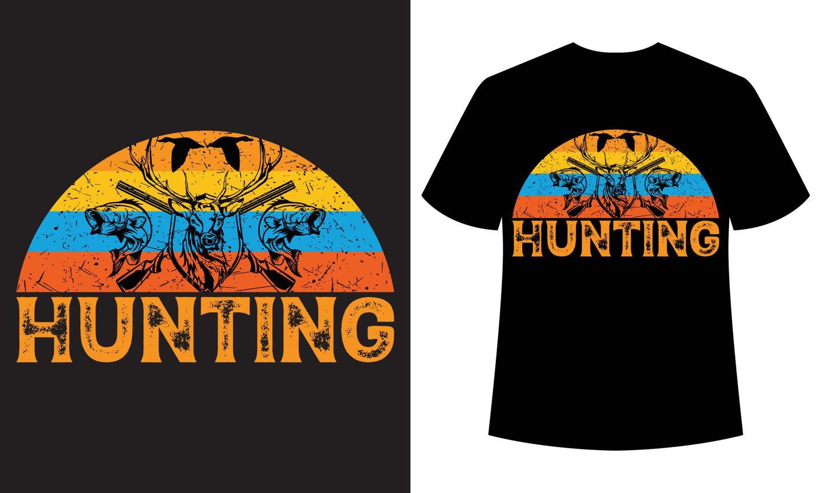 tipografía de caza nuevo diseño de camiseta colorida vector