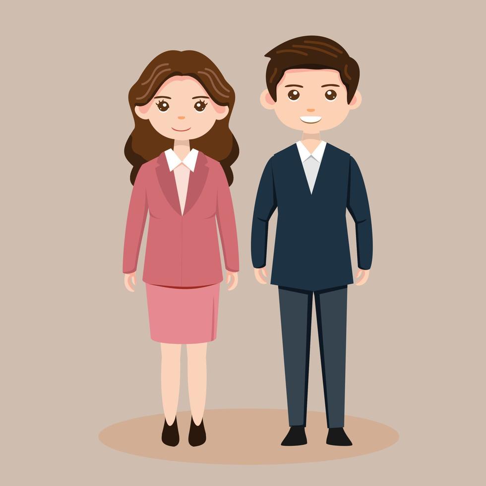 avatar de pareja, personaje de pareja, caricatura de pareja vector