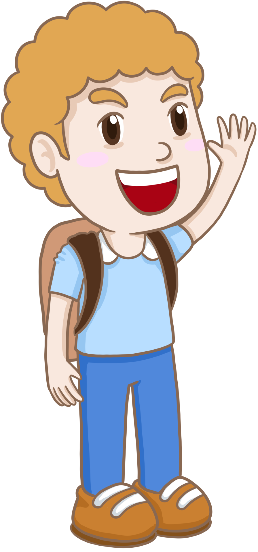 Free cartoon student boy 11996952 PNG with Transparent Background