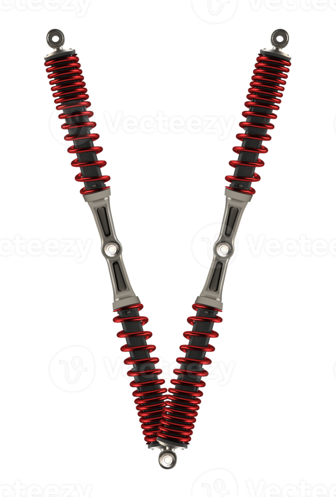 Shock absorbers that are assembled into characters png