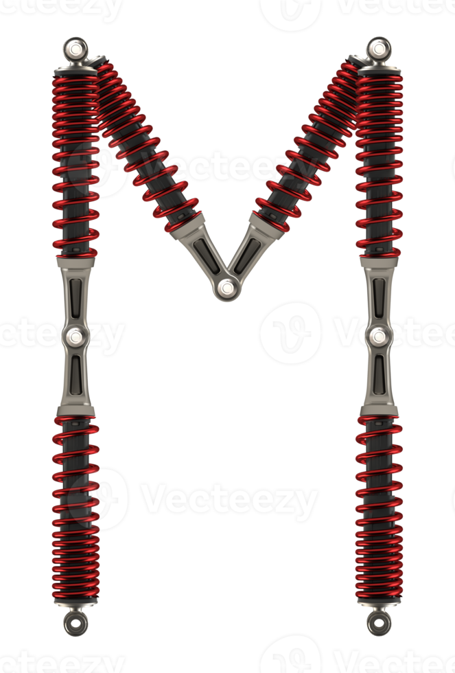 Shock absorbers that are assembled into characters png