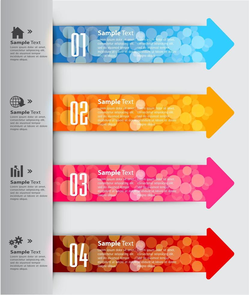 xxxxxColorful 4-step Infographic vector